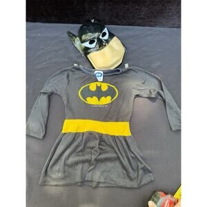 Vintage PCA brand 1980's Girls Dress Batman Costume & Mask Size 6X